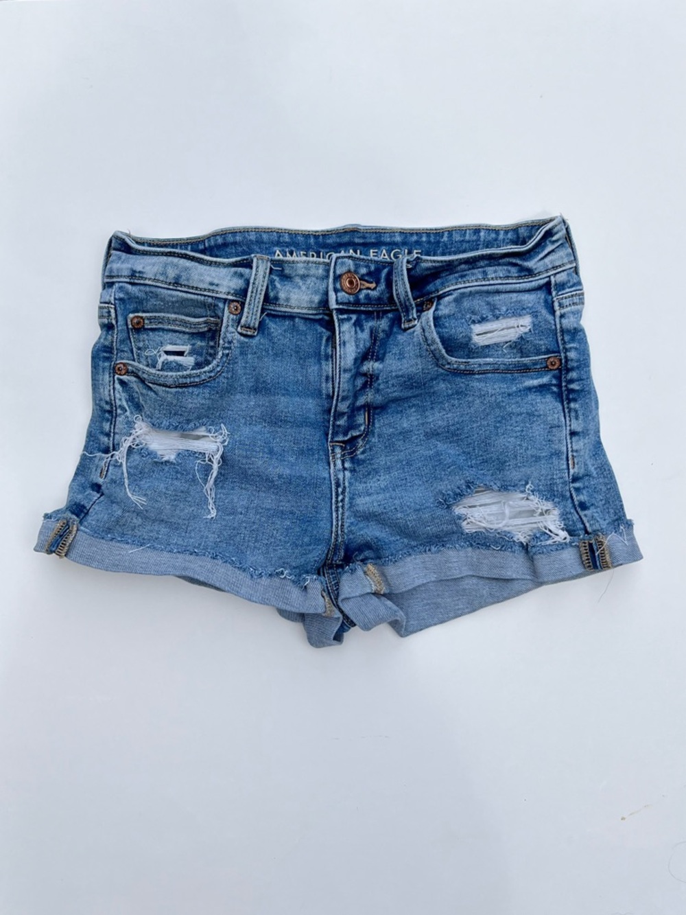 American Eagle Outfitters Hi-Rise Distressed Jean Shorts